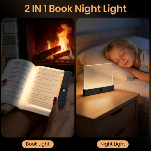 Suteng flat book light with dimmable panel delivers even page lighting.