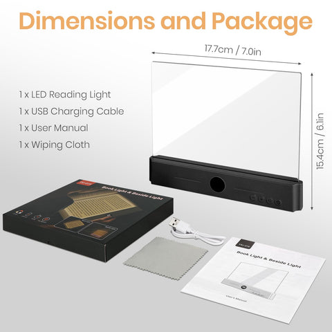 Suteng travel-ready light fits a backpack for bedside reading.