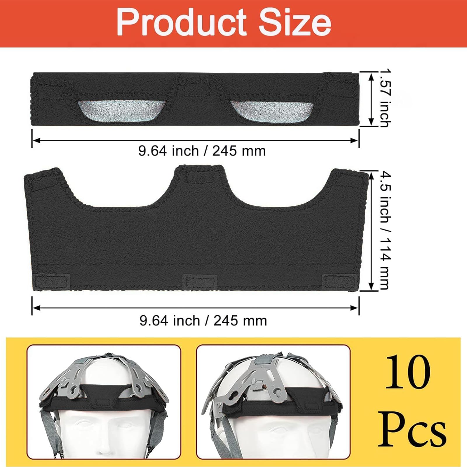 Air-cushion foam interior keeps sweat away from eyes during work.