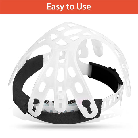 Flame-retardant treated hard hat sweatband for added safety.