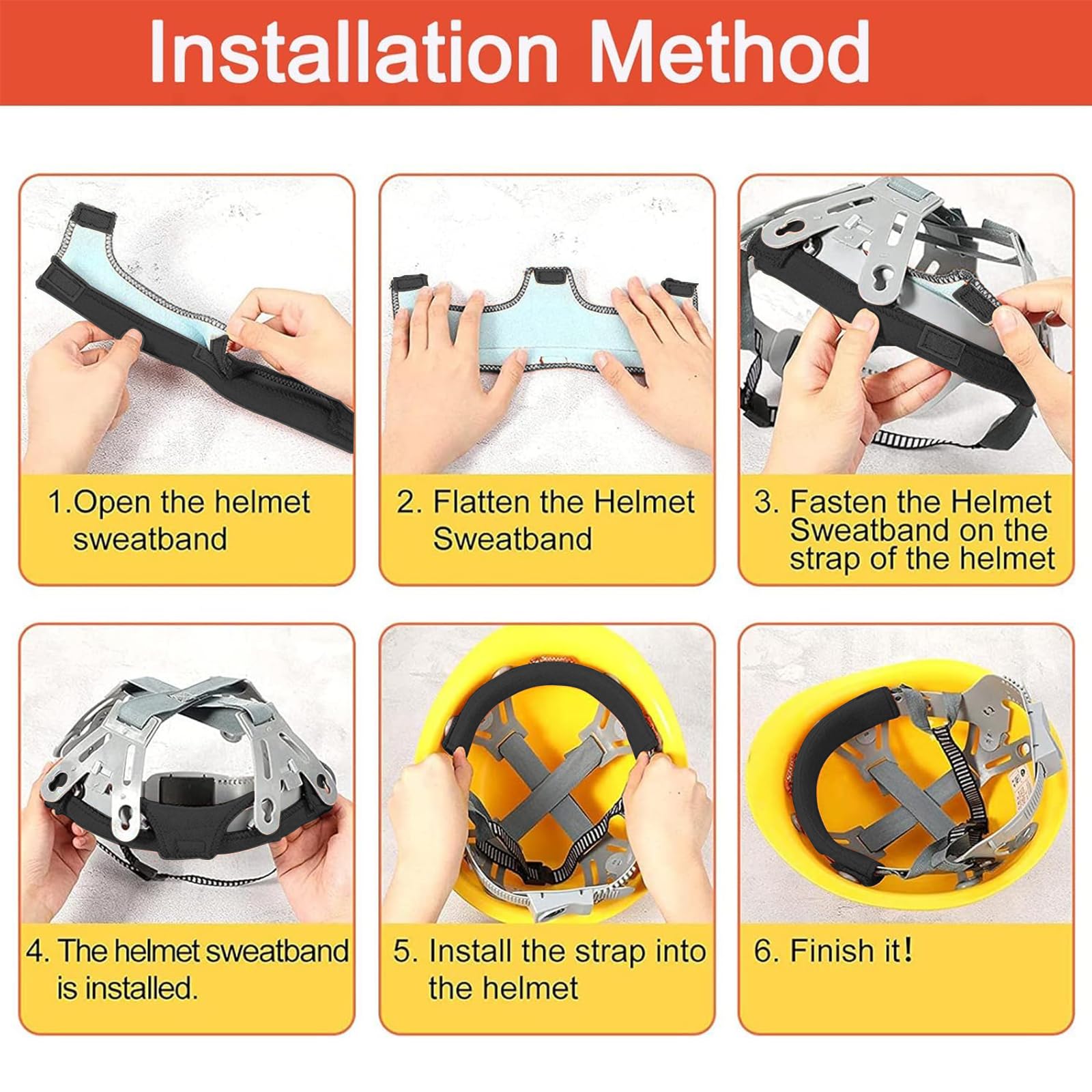 Compatible with helmets featuring forehead straps for sweat storage.