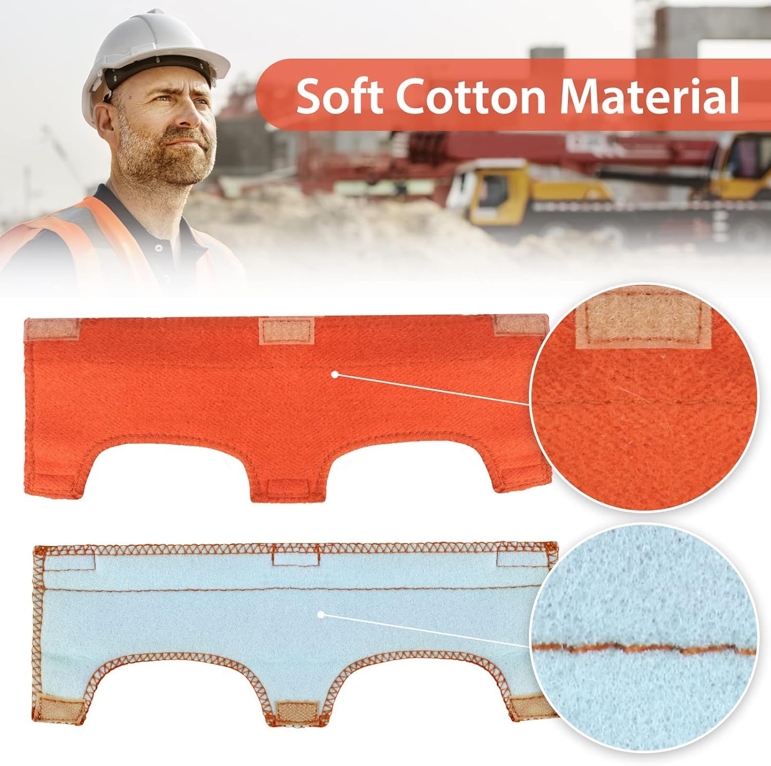 SUTETLW hard hat sweatband washable fabric ready for reuse on site.