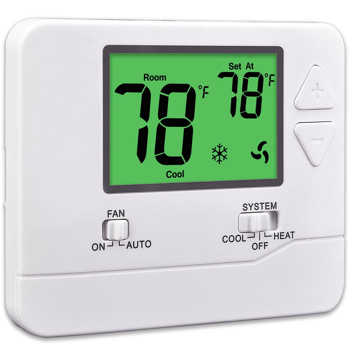 Suuwer non-programmable thermostat with green backlight for easy night readings