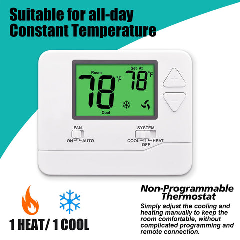 Suuwer thermostat 24VAC hardwire power option for reliable installation
