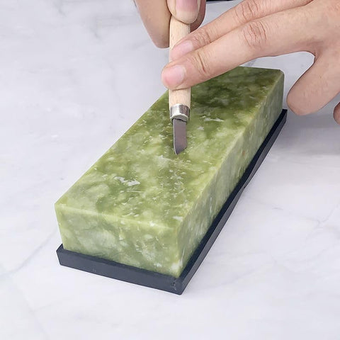 Suwajume knife sharpening stone soaking in water ready for lubrication