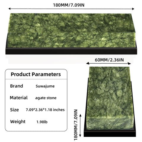 Suwajume 10000 grit green whetstone wet usage illustration for sharpening