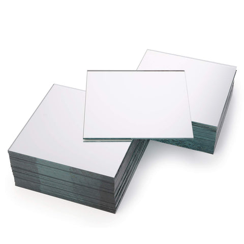 Suwimut square mirror tile 4x4 inches reflecting light for DIY centerpieces