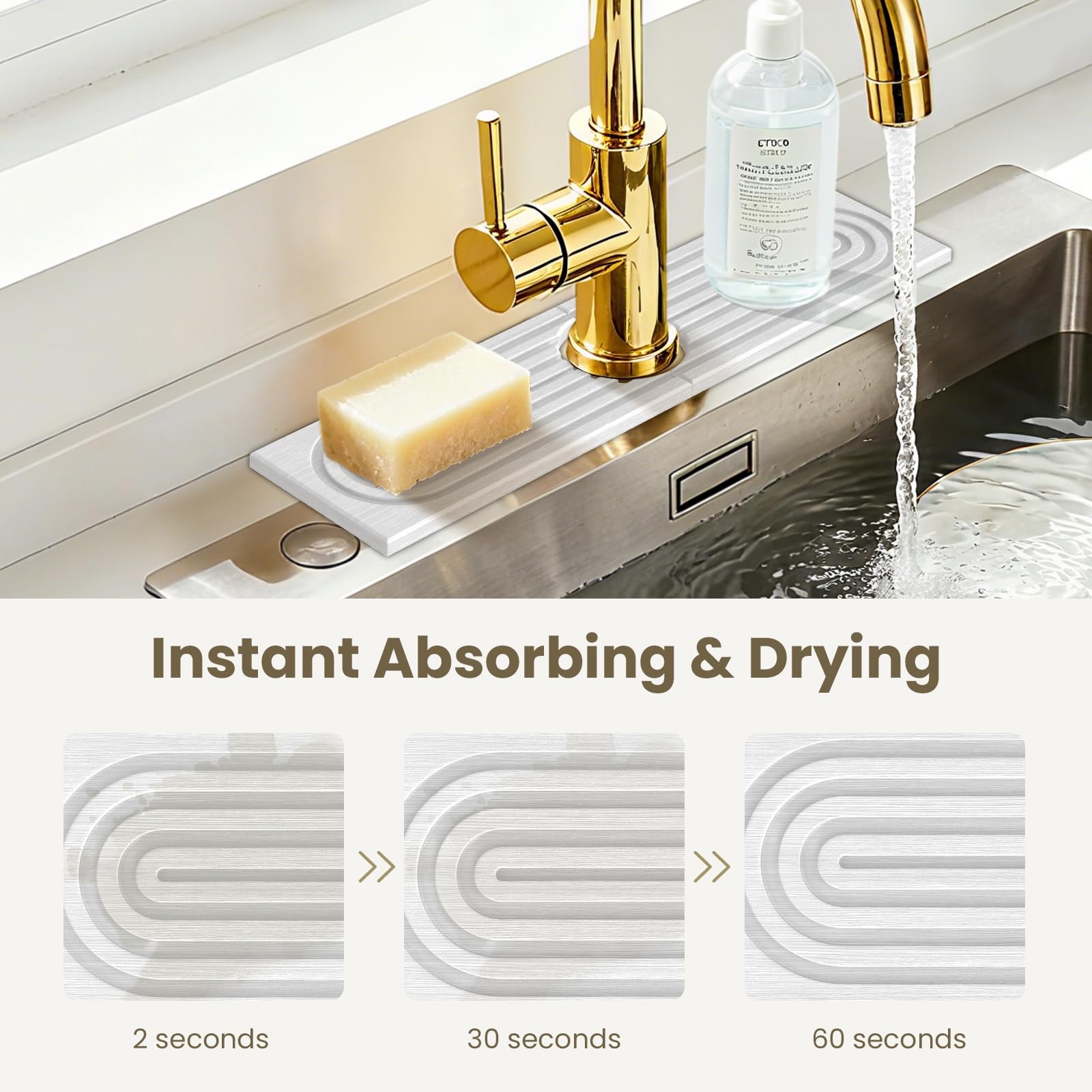 SUXLINA sink splash guard protecting counter edges and sink area