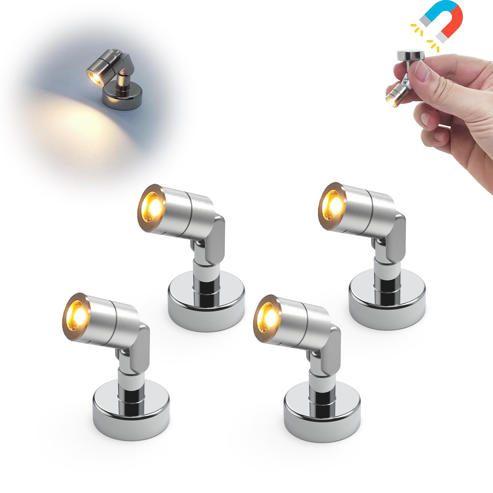 SUZEYAR metal miniature LED light highlights artwork with warm white glow