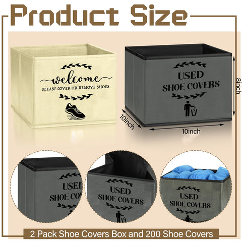 Suzile disposable shoe covers 200 pack ready for guest use.