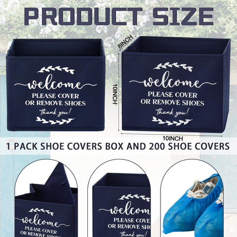 Suzile foldable storage box in oxford fabric keeps shoe covers organized