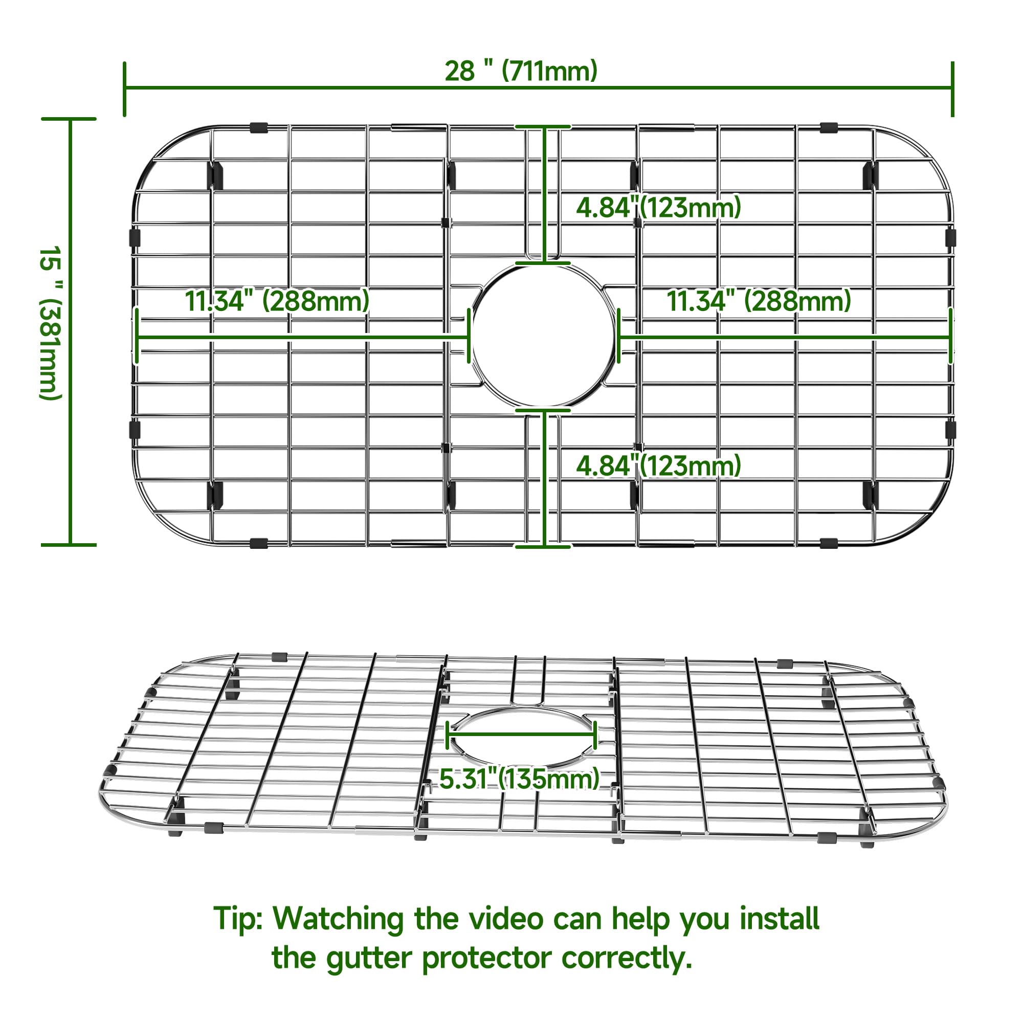 SUZLON center drain visible on the grid for accurate fit.