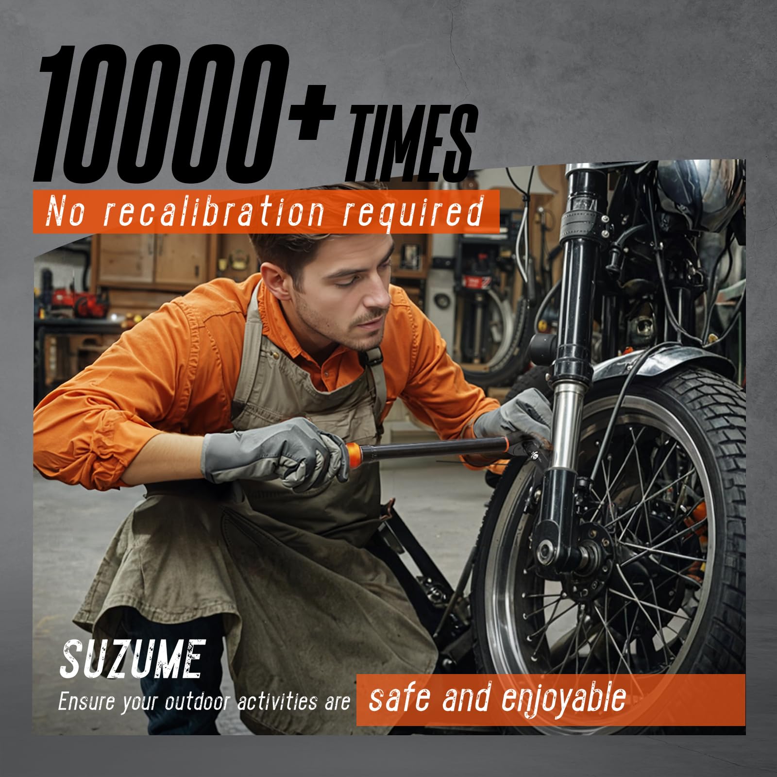 SUZUME torque wrench dual scales read ft-lb and Nm at a glance