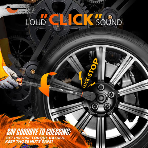 SUZUME torque wrench locking knob enables easy torque setting and secure lock.