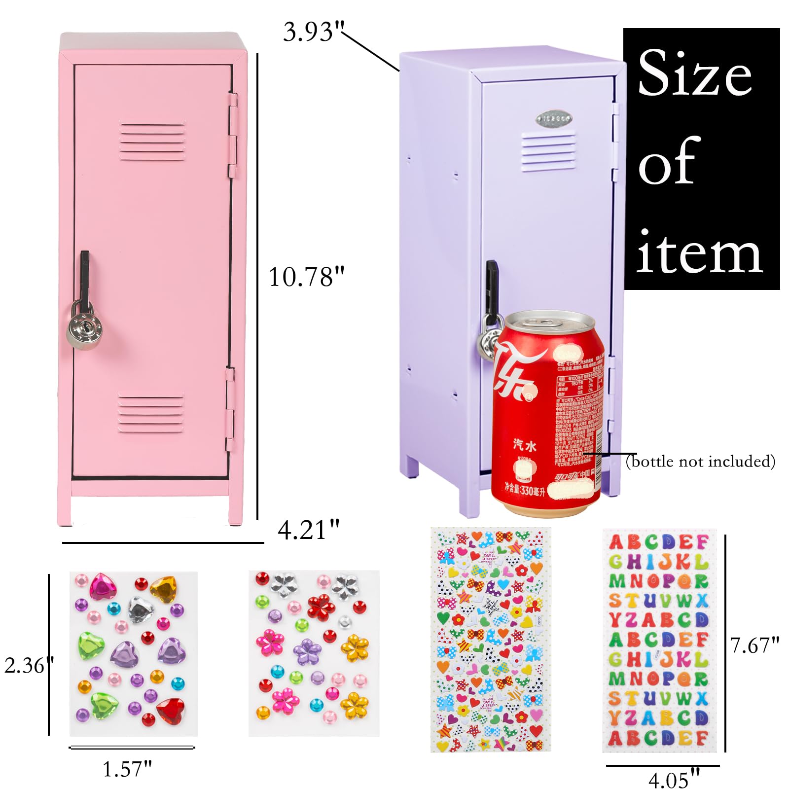 Svartur Mini Locker heart sticker personalizes the desk.