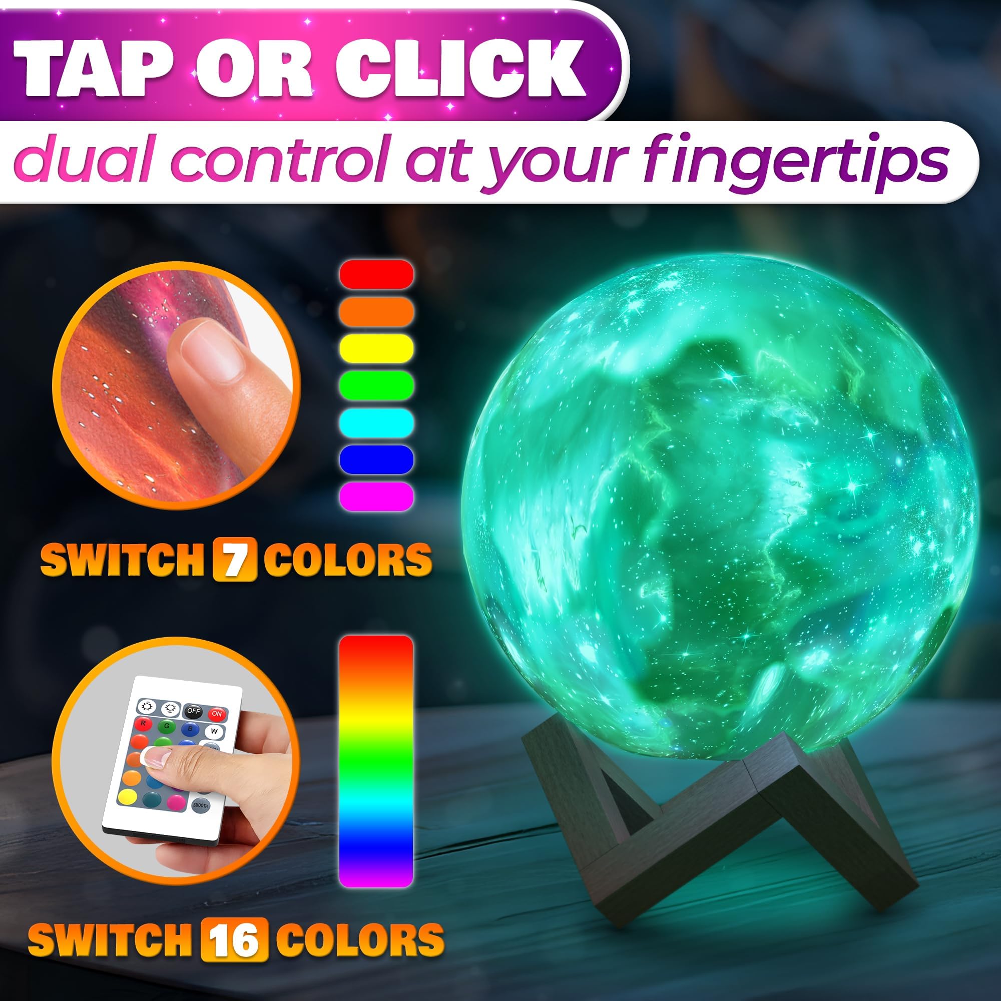 SVICHOCHKA LED Galaxy Lamp 16 colors for ambient scenes