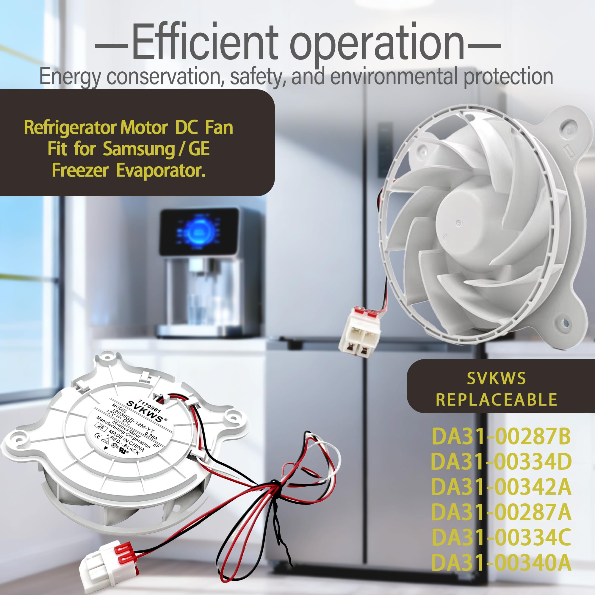 SVKWS Evaporator fan motor assembly from Samsung for easy replacement