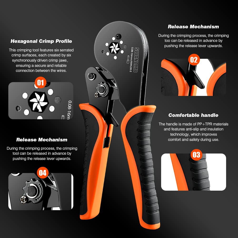 SWANAMB ergonomic PP+TPR handle for comfortable, fatigue-reducing use.