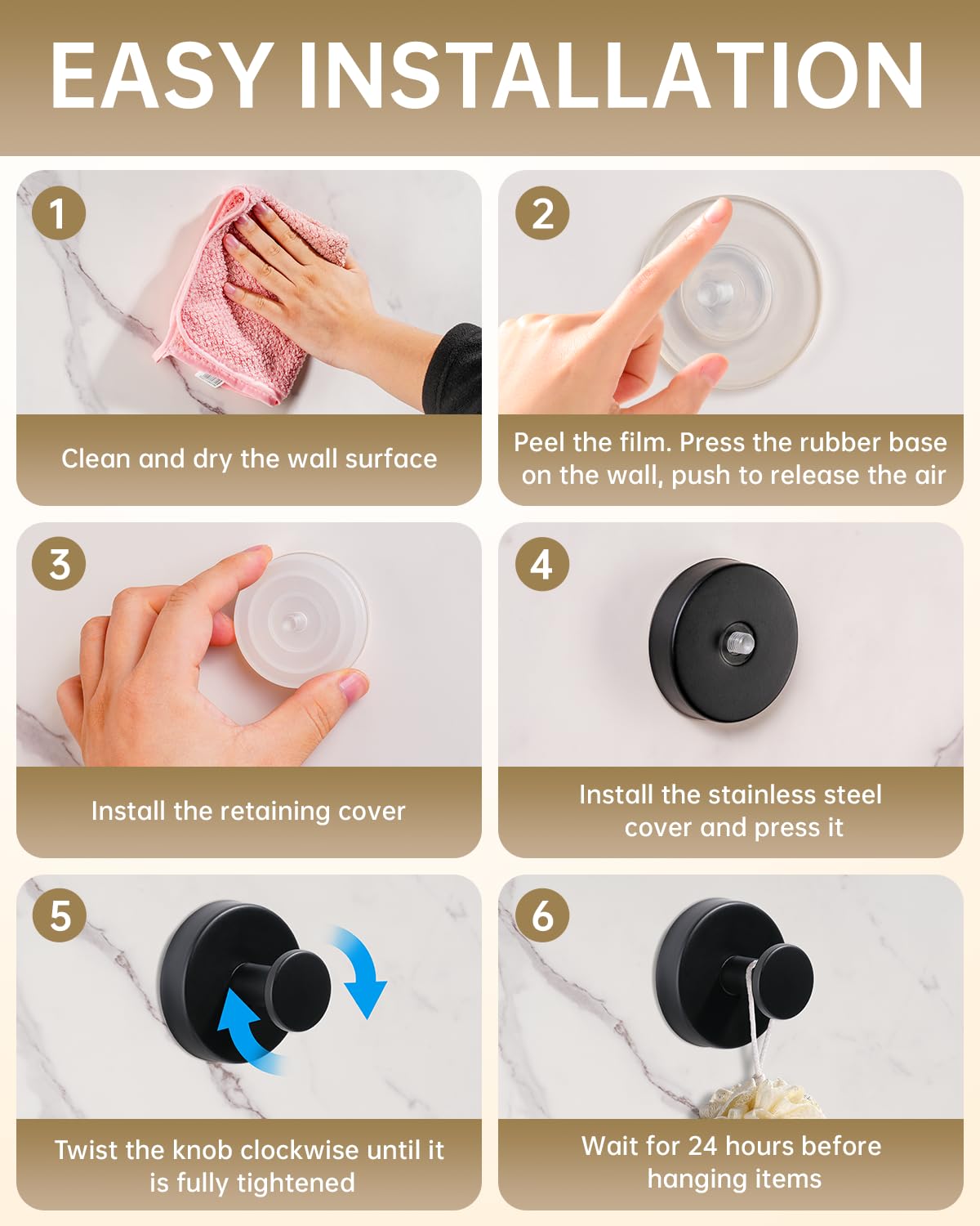 SwanKiss removable hooks leave no residue after repositioning.