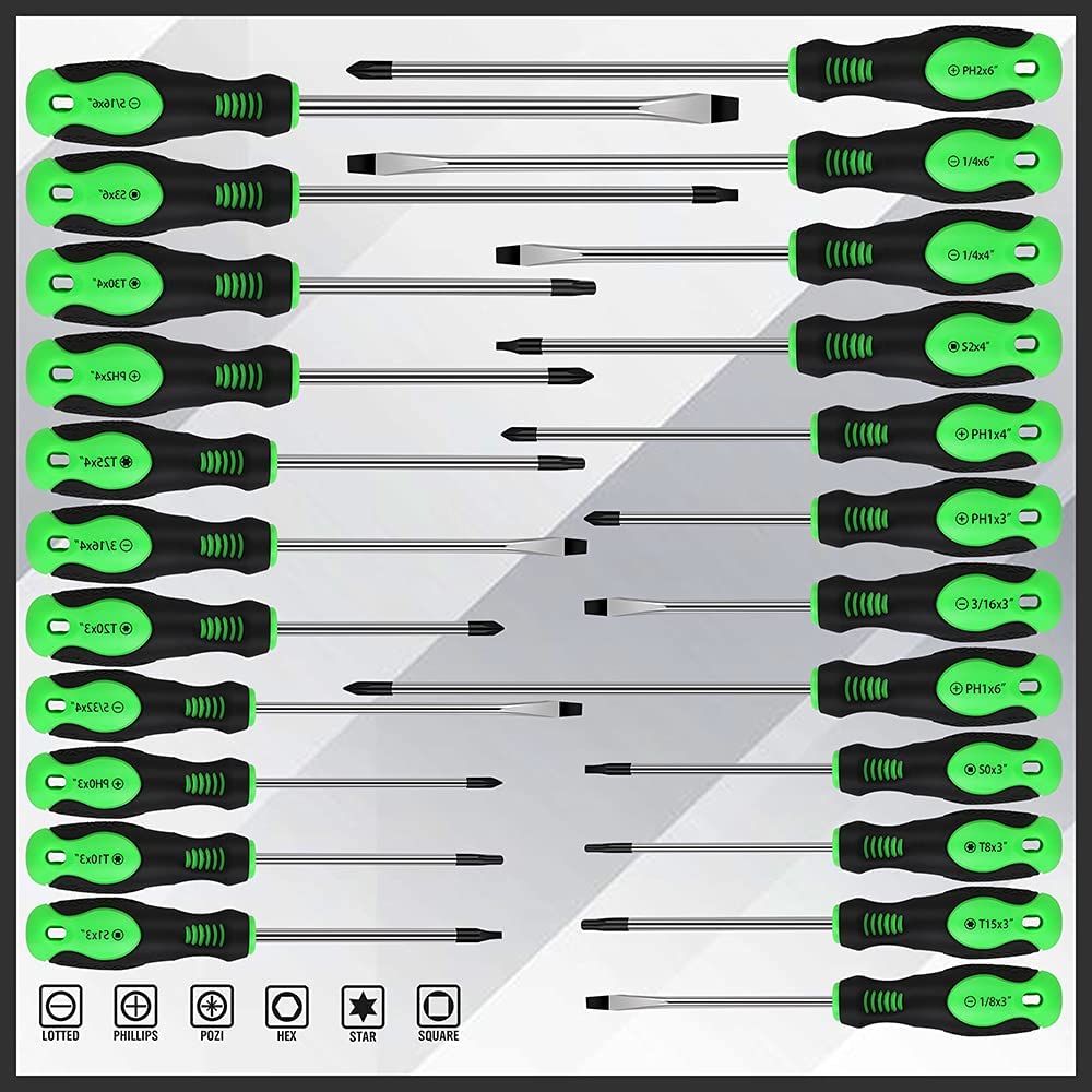SWANLAKE 118PCS magnetic screwdriver grip with ergonomic design for easier torque