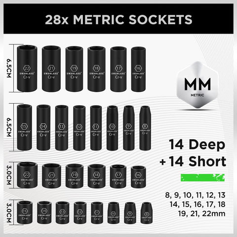 SWANLAKE 6-point sockets closeup highlighting secure fastener engagement