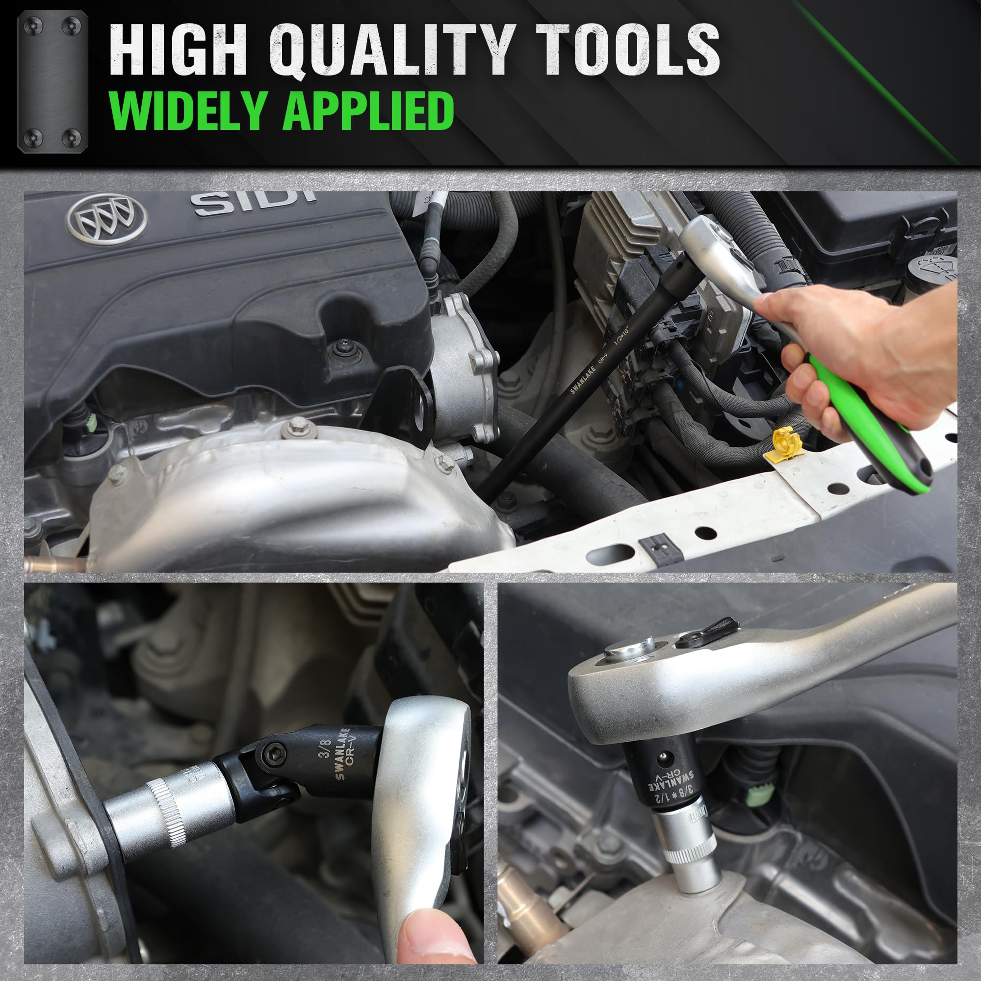 Swanlake heavy-duty blow-molded storage case keeps tools organized