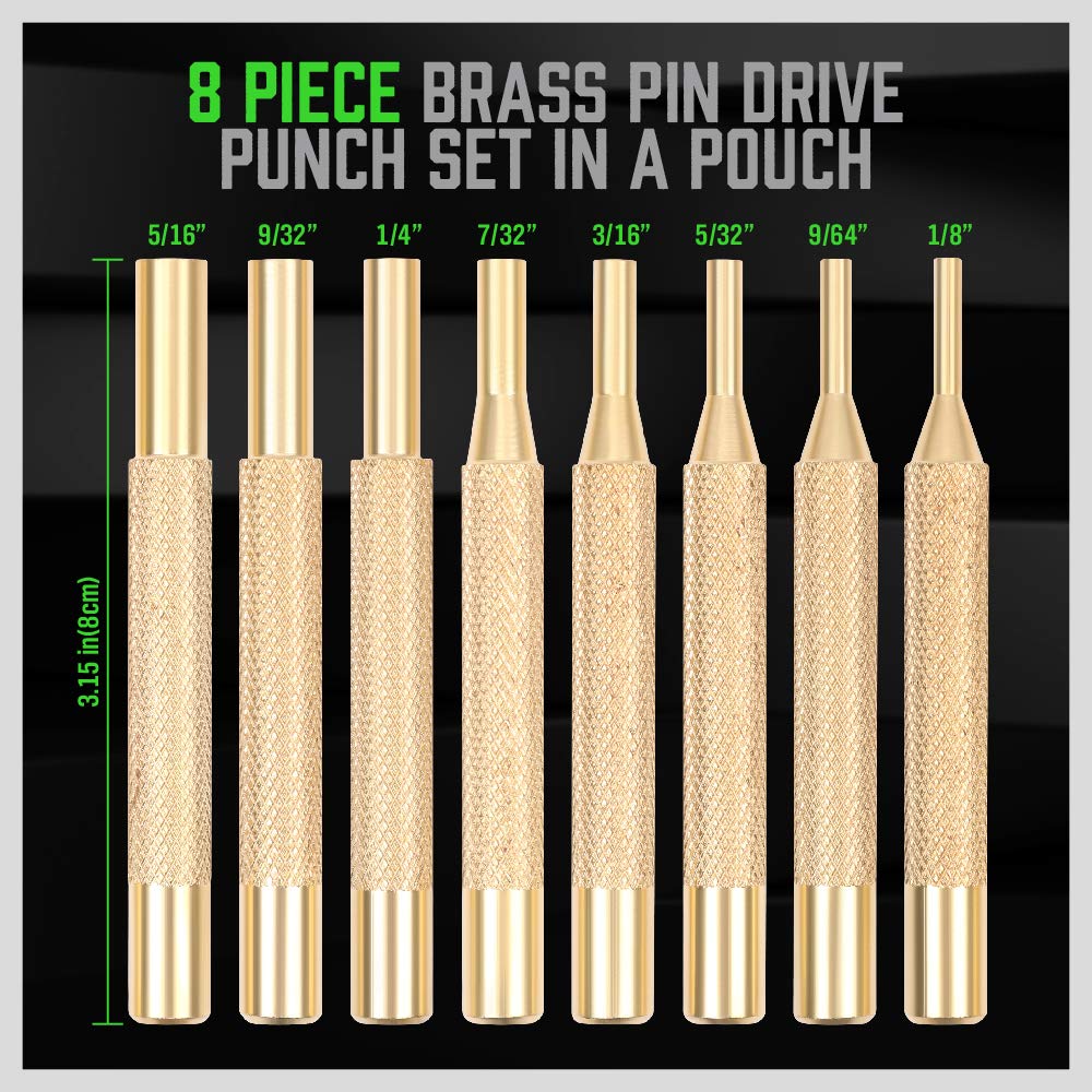SWANLAKE brass punch set highlights non-marring brass material
