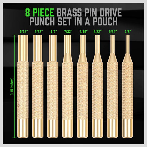 SWANLAKE brass punch set highlights non-marring brass material