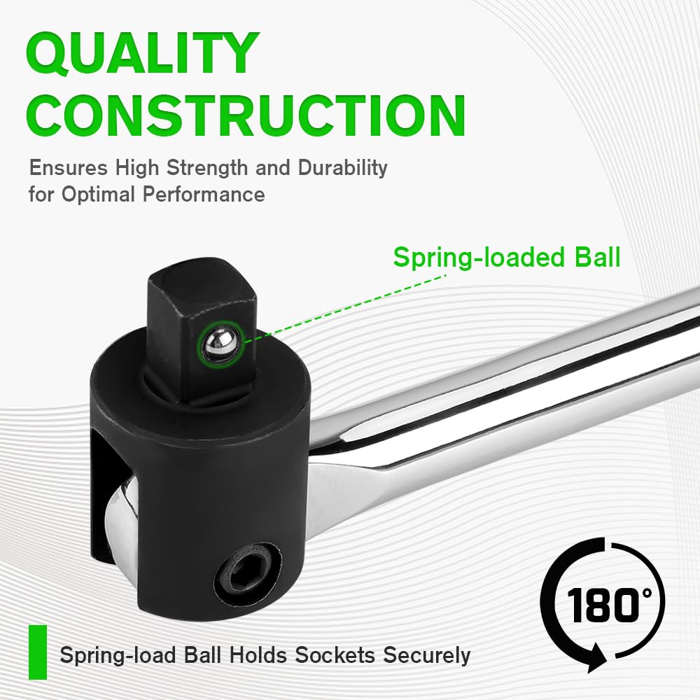 SWANLAKE Breaker Bar features secure socket retention during high-torque applications.