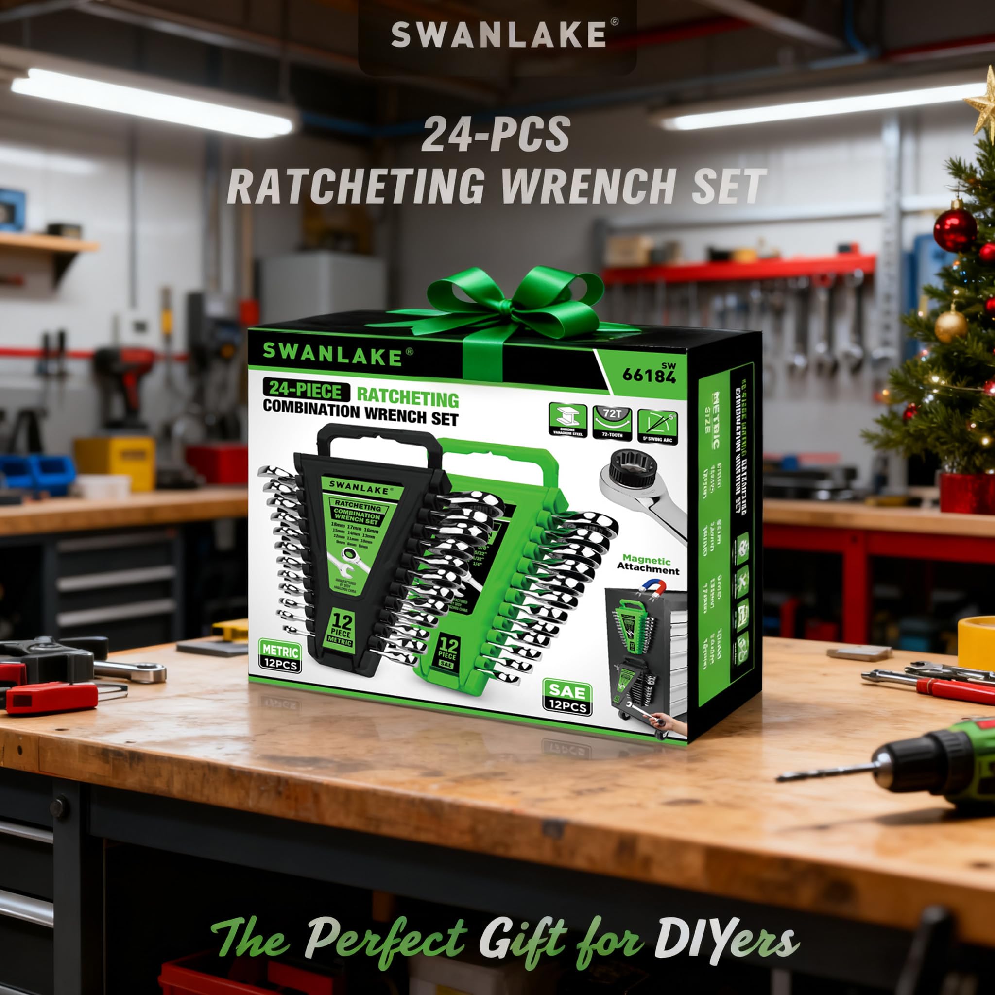 Chrome-plated SWANLAKE wrenches resist wear in busy workshop environments