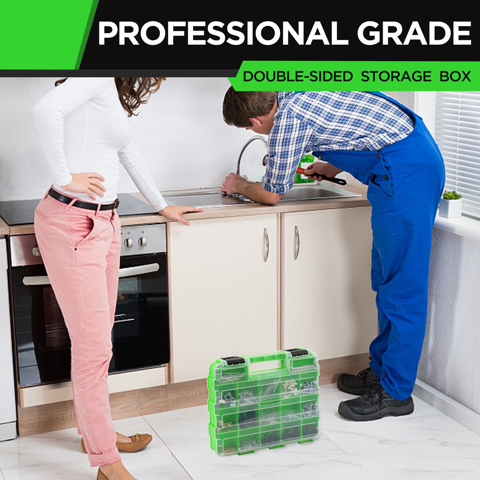 Swanlake durable dual-latch box keeps contents secure and dust-free.