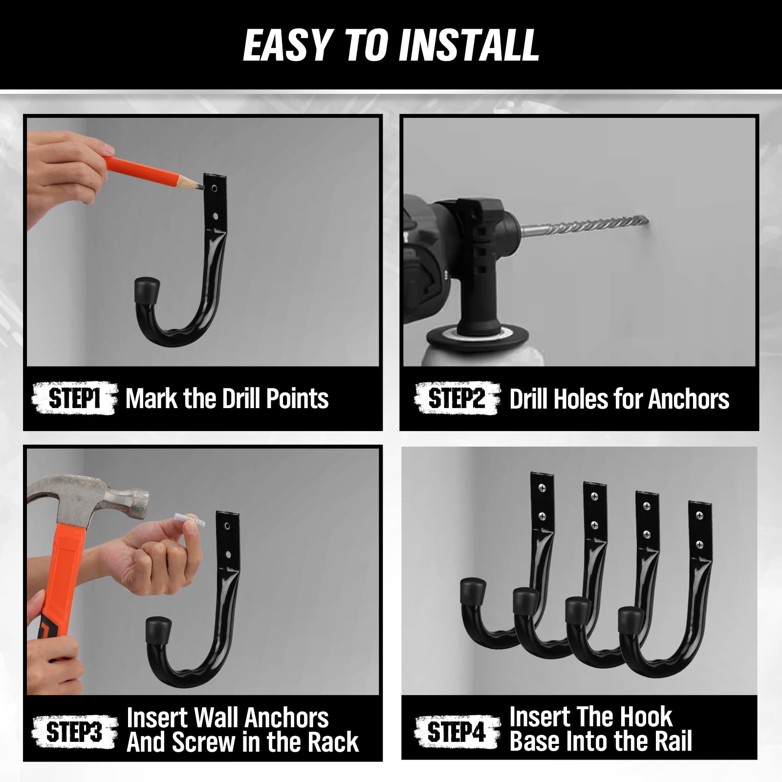Swanlake easy-installation screws and anchors included for secure mounting