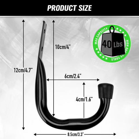 Swanlake bike and ladder hooks ideal for garage organization and quick access