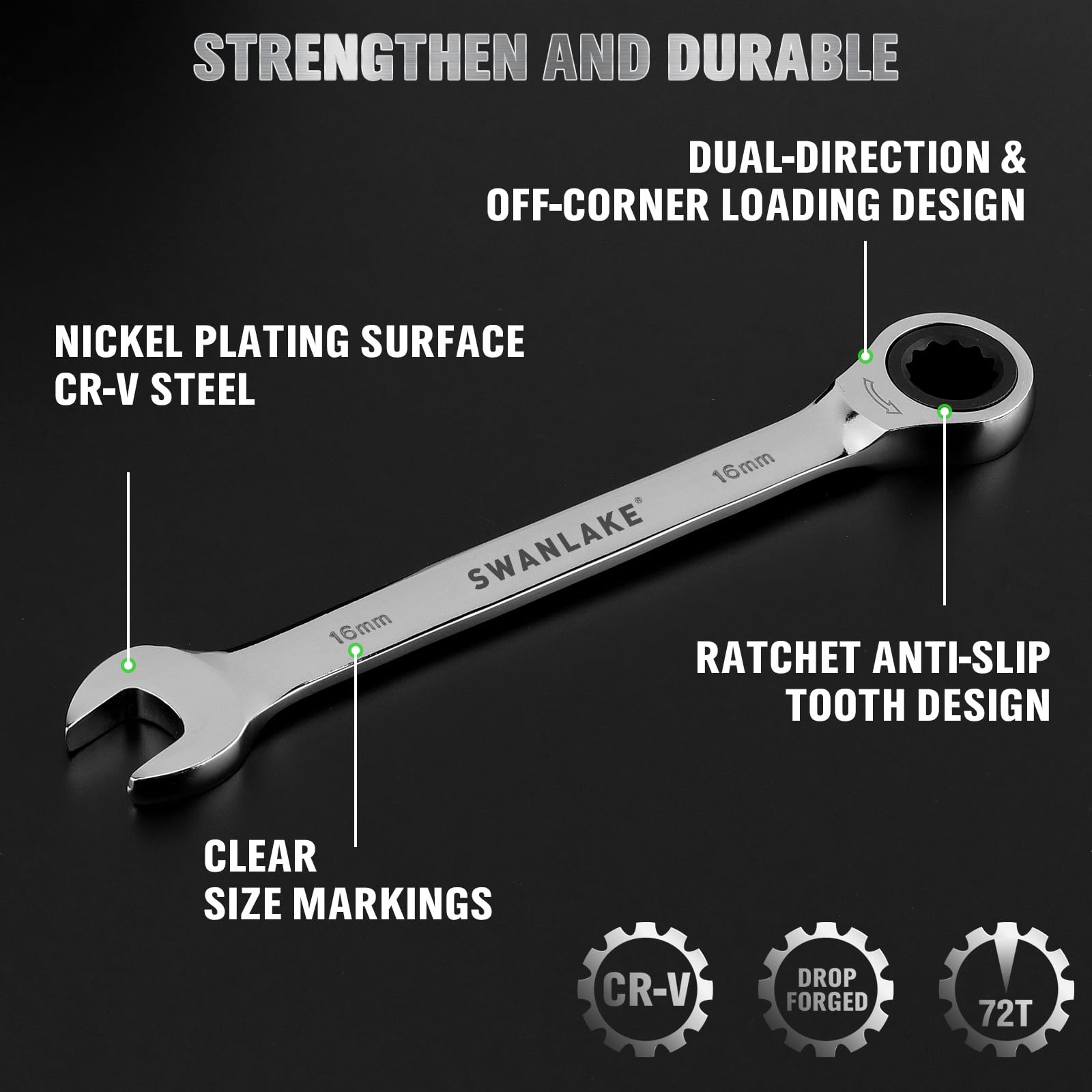 Swanlake Garden Tools long handles provide comfortable leverage