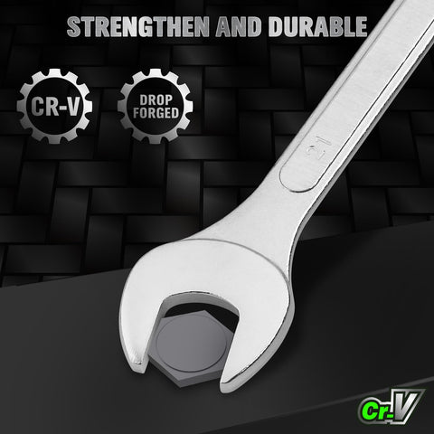 Open end wrenches at 15-degree angle help access cramped bolts