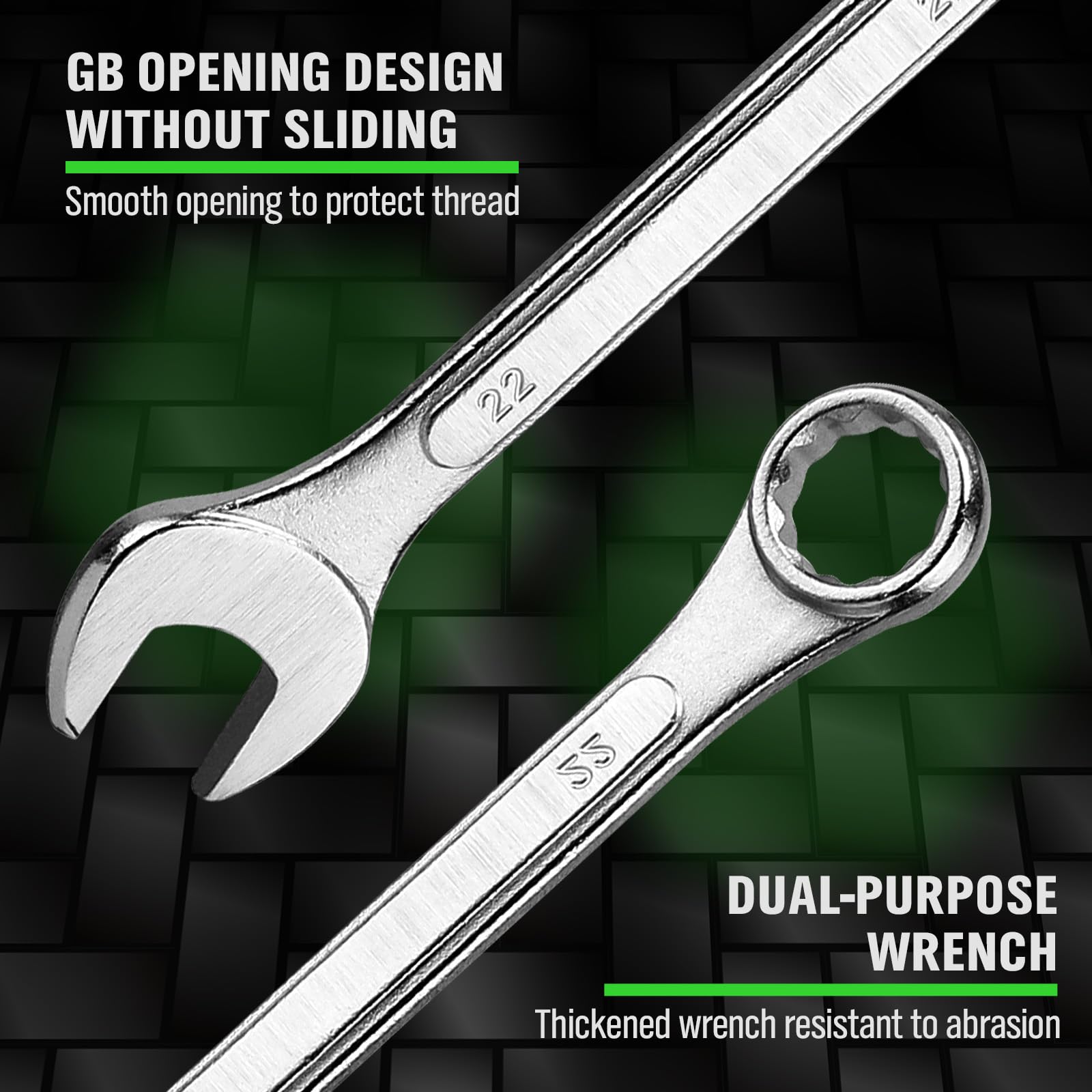 Complete set includes both metric and SAE sizes for versatile projects