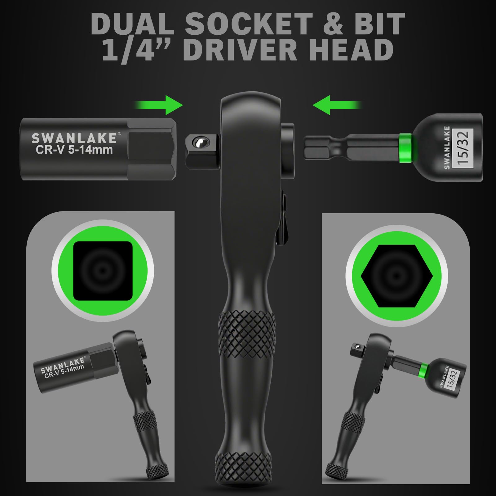SWANLAKE GARDEN TOOLS wing nut driver for specialty fasteners and awkward angles.