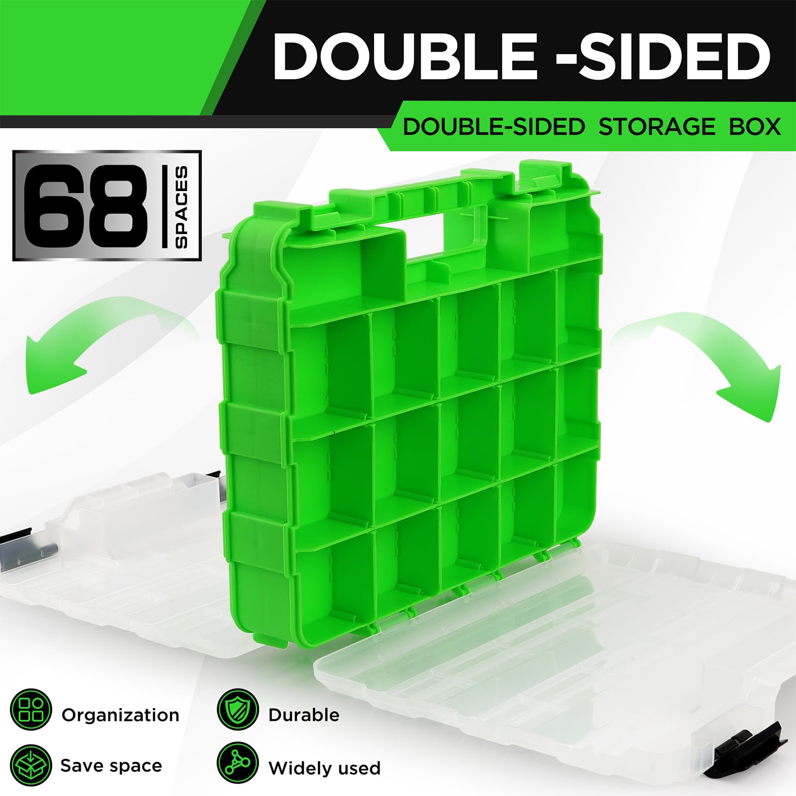Swanlake heavy-duty plastic construction with secure dual latches ensures durability.
