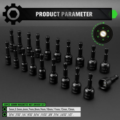 Swanlake magnetic nut drivers 48mm offer reliable engagement for deep socket work.