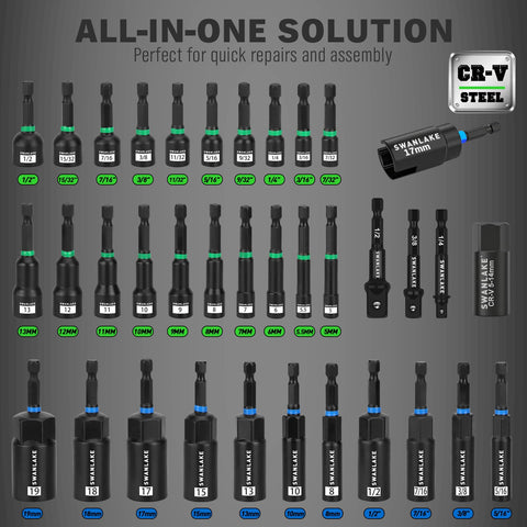 Swanlake metric and SAE nut drivers for versatile automotive tasks