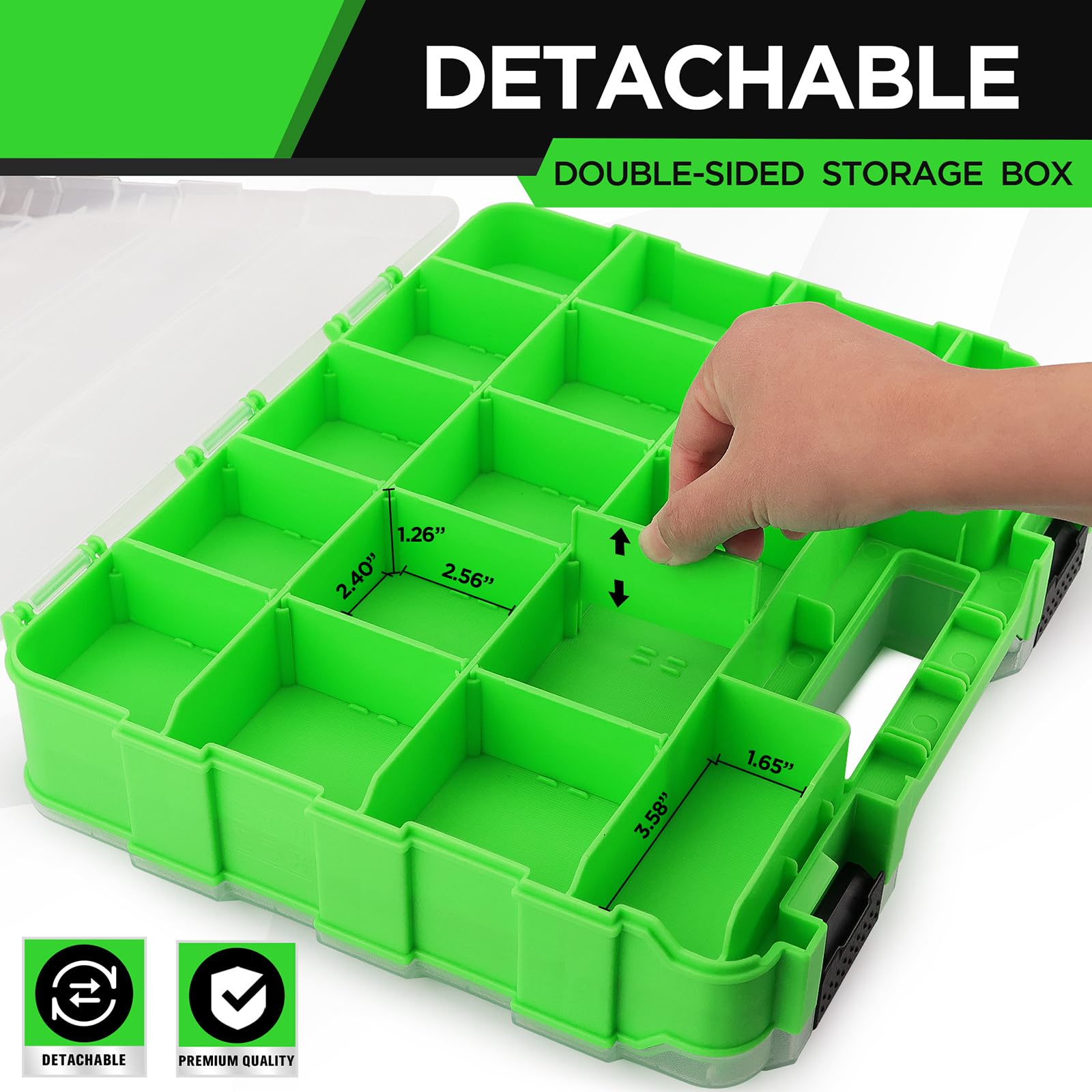 Swanlake portable carry handle and stackable design for easy transport.