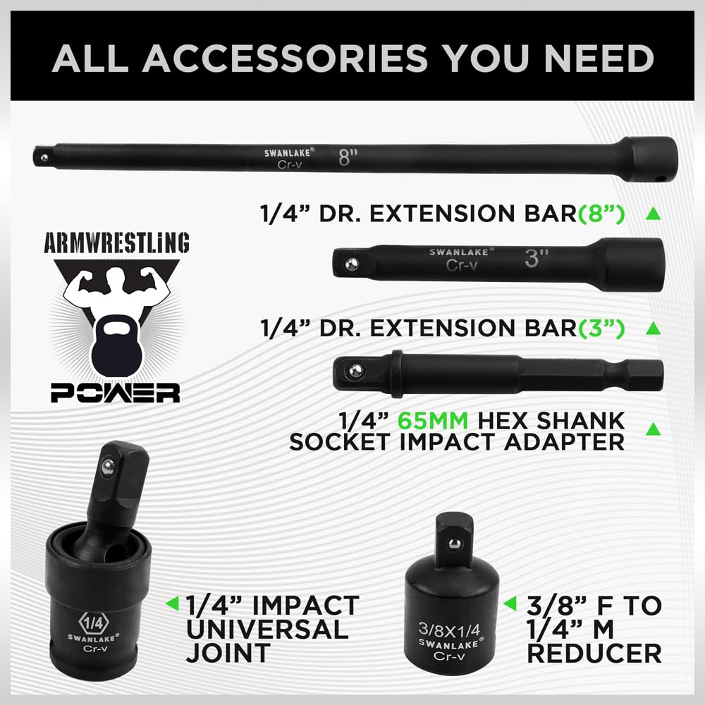 Swanlake ratchet handle provides smooth operation and precise control.