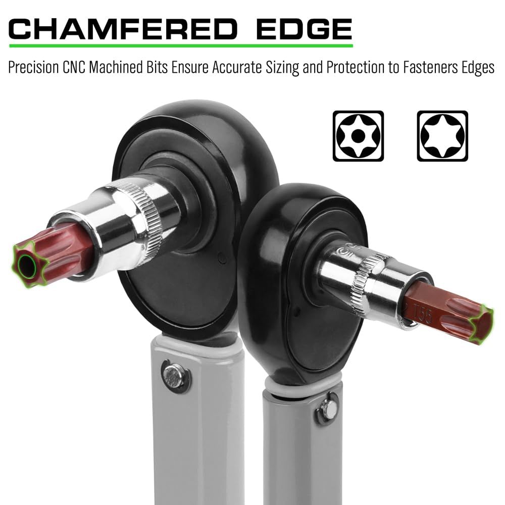 Swanlake S2 alloy steel Torx bits for high-torque automotive applications.