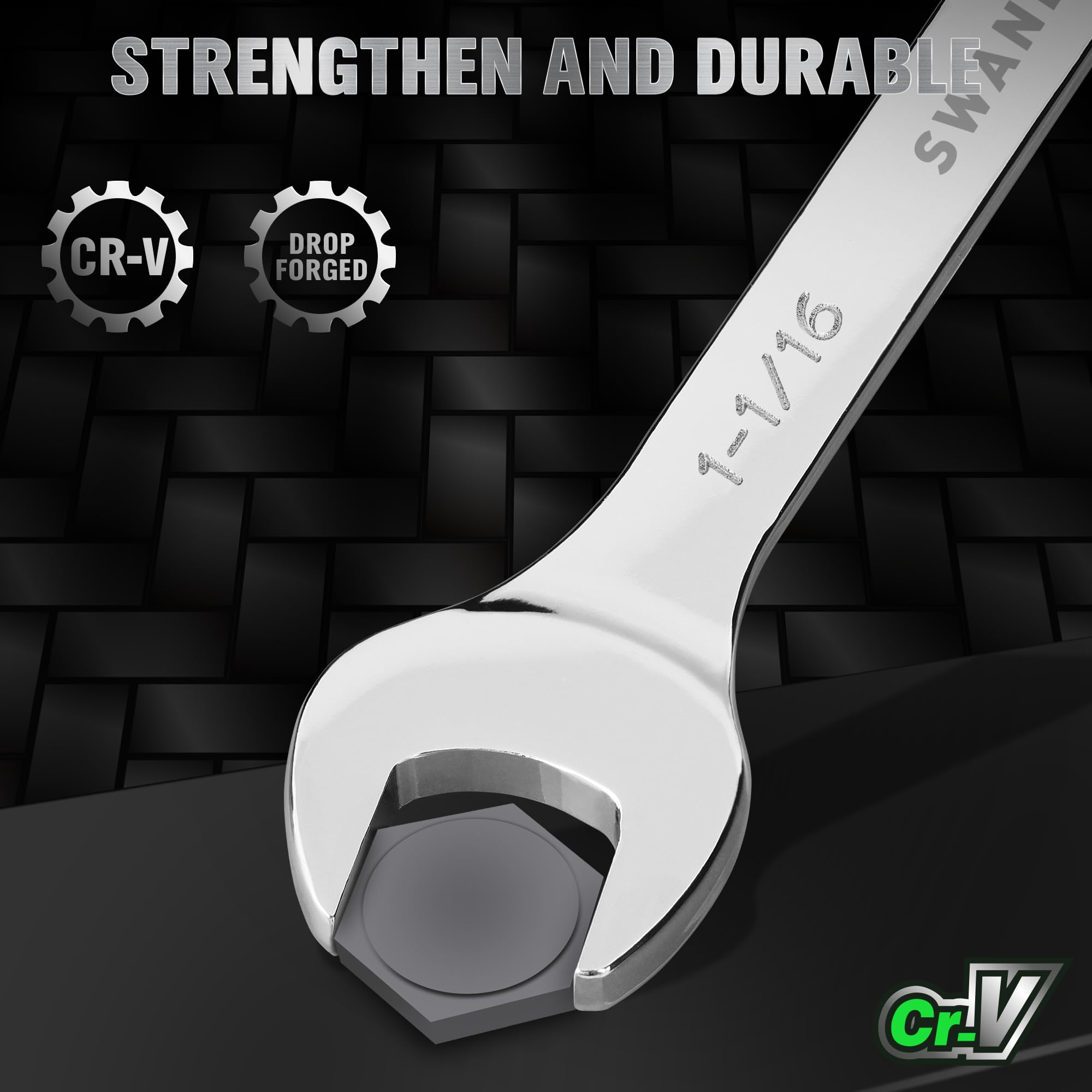 15-degree angled open-end improves access in tight engine bays.