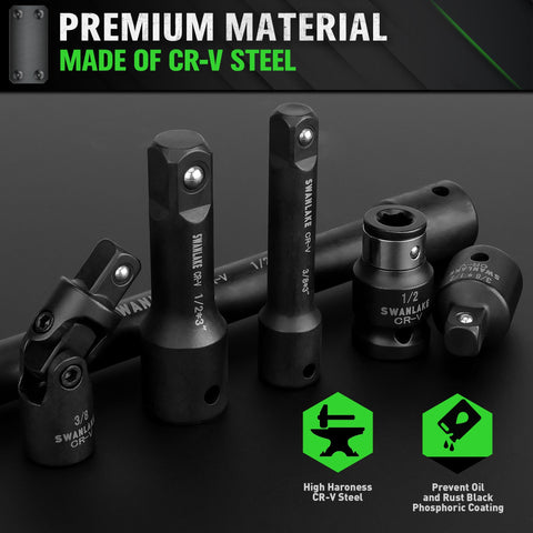 Swanlake swivel universal joint offers angle flexibility for awkward fasteners
