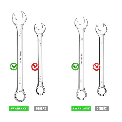 SWANLAKE chrome vanadium wrenches with mirror finish resisting corrosion over time