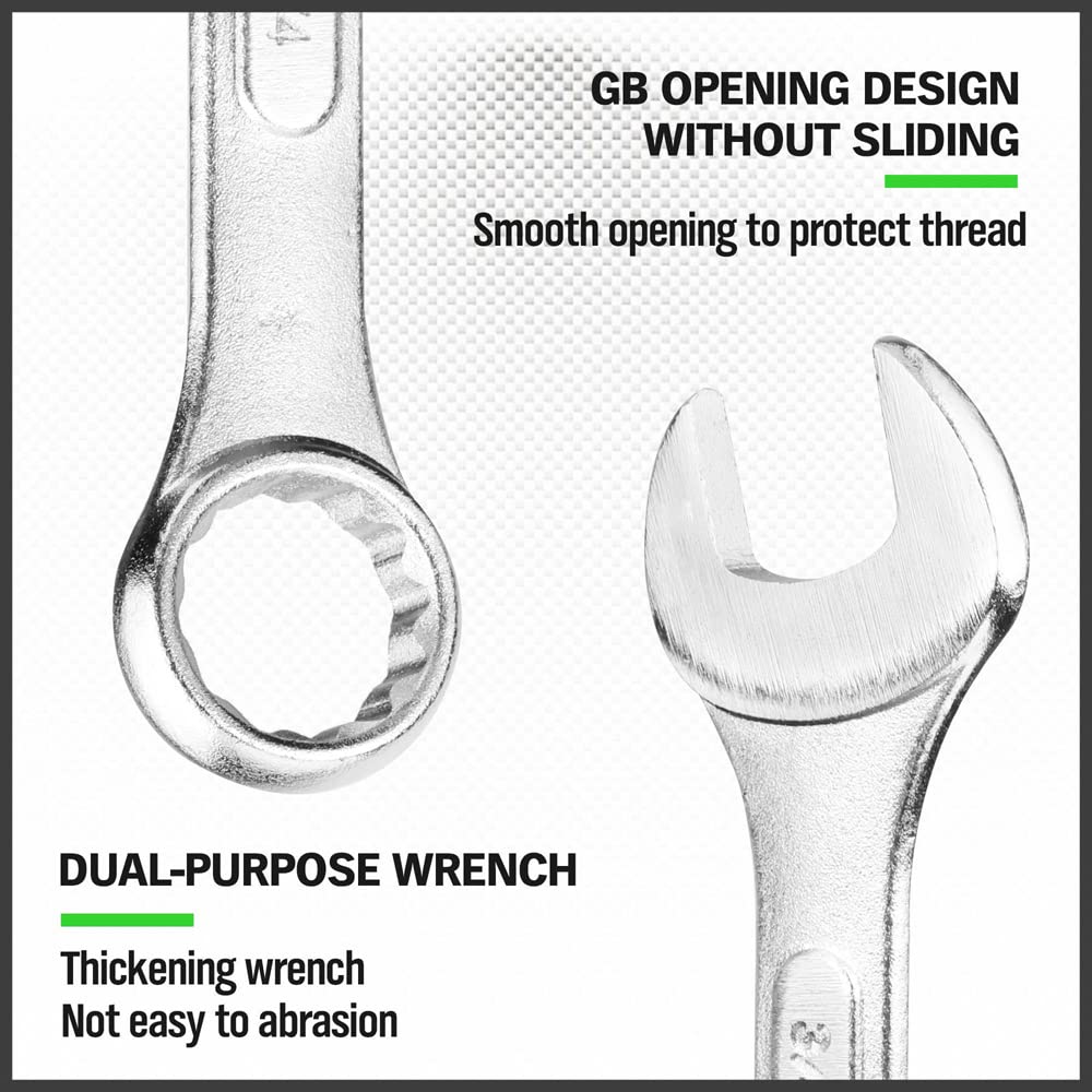 Swanlake wrench set neatly organized with clear size markings
