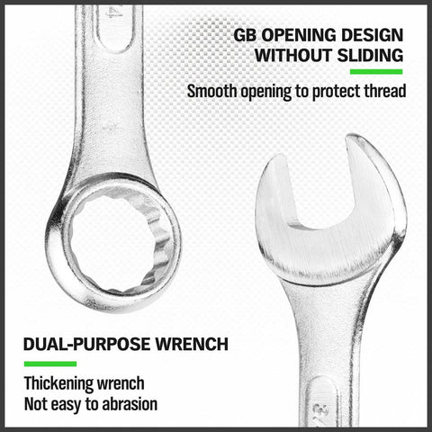 Swanlake wrench set neatly organized with clear size markings