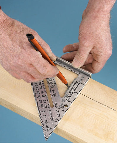 Swanson S0101CB kit includes protractor, scriber, and saw guide for versatile marking