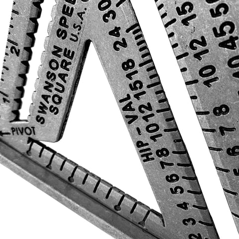 Swanson Speed Square Pro 7-Inch compact design for easy tool storage.